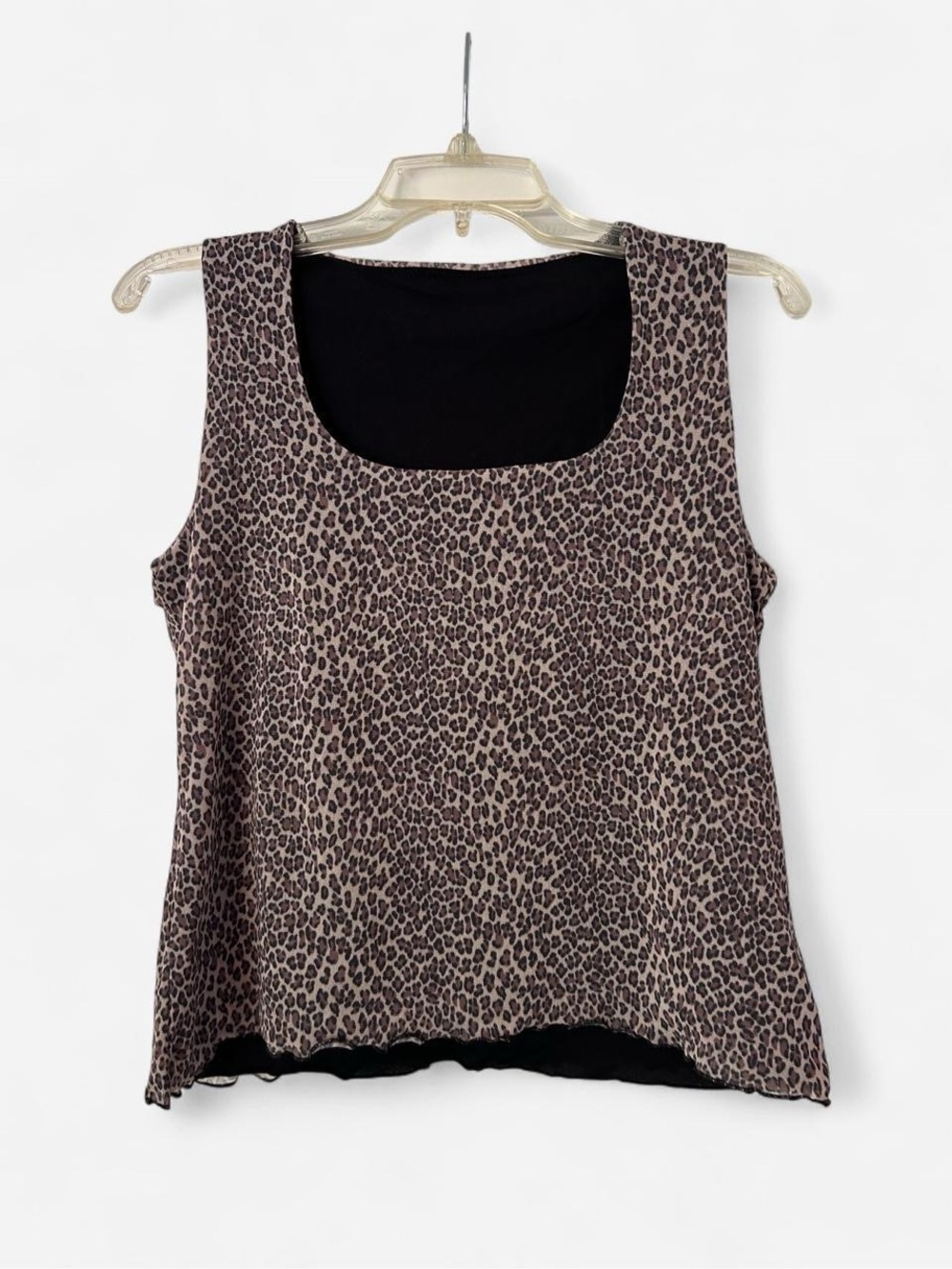 G-Wheels 1990s leopard print tank top